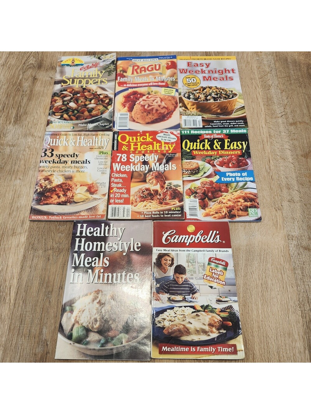 (8) Vtg Quick Easy Recipes Cookbook Hearty Speedy Meals Weeknight Dinner Booklet